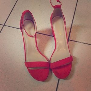 Red high heel shoes brand new never worn